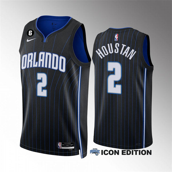 Men’s Orlando Magic #2 Caleb Houstan 2022-23 Black Icon Edition Swingman Jersey