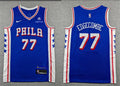 Mens Philadelphia 76ers #77 V. J. Edgecombe Nike Blue Icon Edition Swingman Jersey