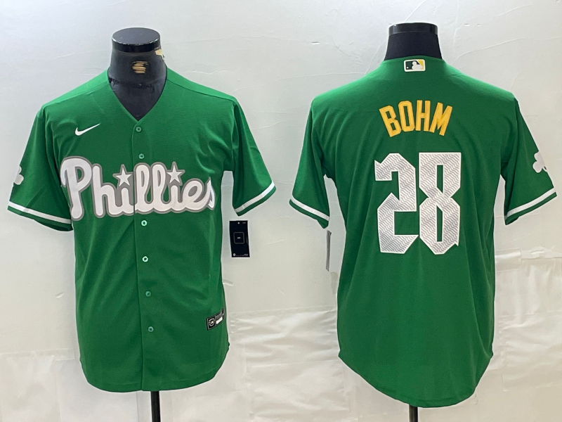 Men’s Philadelphia Phillies Alec Bohm #28 Green Jersey