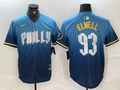 Men’s Philadelphia Phillies Elwell #93 Blue 2024 City Connect Limited Jersey