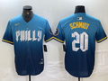 Men’s Philadelphia Phillies Mike Schmidt #20 Blue 2024 City Connect Limited Jersey