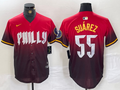 Men’s Philadelphia Phillies Ranger Suarez #55 Red 2024 City Connect Limited Jersey