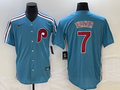 Men’s Philadelphia Phillies Trea Turner #7 Blue Jersey