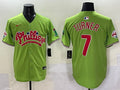 Men’s Philadelphia Phillies Trea Turner #7 Green Jersey