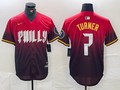 Men’s Philadelphia Phillies Trea Turner #7 Red 2024 City Connect Limited Jersey