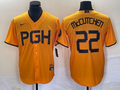 Men’s Pittsburgh Pirates Andrew McCutchen #22 Gold 2023 City Connect Jersey