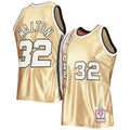Mens Portland Trail Blazers #32 Bill Walton Gold Mitchell & Ness 1976-77 Hardwood Classics Swingman Jersey