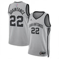 Men’s San Antonio Spurs #22 Jayden Quaintance 2026 Silver Statement Edition Swingman Jersey