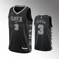 Men’s San Antonio Spurs #3 Keldon Johnson 2022-23 Black Statement Edition Player Jersey