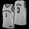 Men’s San Antonio Spurs #3 Keldon Johnson 2025-26 Silver Statement Edition Swingman Jersey