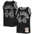 Men’s San Antonio Spurs #44 George Gervin Mitchell & Ness Black 1978-79 Hardwood Classics Swingman Jersey
