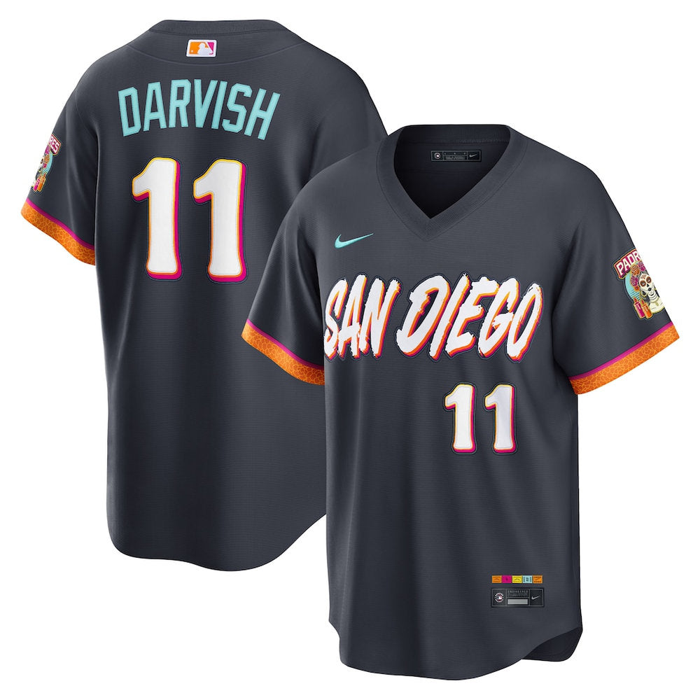 Men’s San Diego Padres #11 Yu Darvish Nike Obsidian 2026 City Connect Stadium Jersey