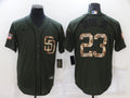 Men’s San Diego Padres Fernando Tatis Jr. #23 Army Green Stitched Jersey