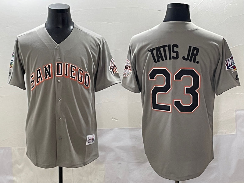 Men’s San Diego Padres Fernando Tatis Jr. #23 Gray Jersey
