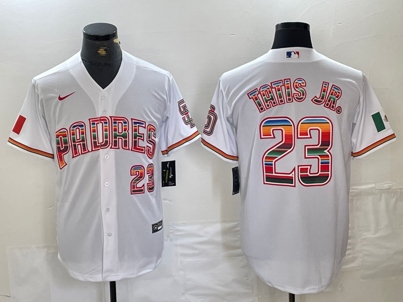 Men’s San Diego Padres Fernando Tatis Jr. #23 White Limited Jersey