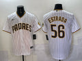 Men’s San Diego Padres Jeremiah Ramiro Estrada #56 White Home Jersey