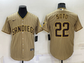 Men’s San Diego Padres Juan Soto #22 Tan Jersey