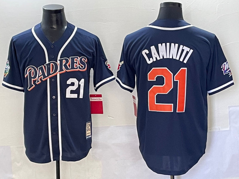 Men’s San Diego Padres Ken Caminiti #21 Navy Limited Jersey