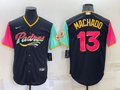 Men’s San Diego Padres Manny Machado #13 Black City Connect Jersey
