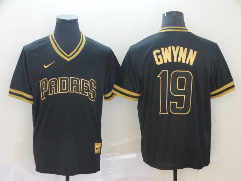 Men’s San Diego Padres Tony Gwynn #19 Black Jersey