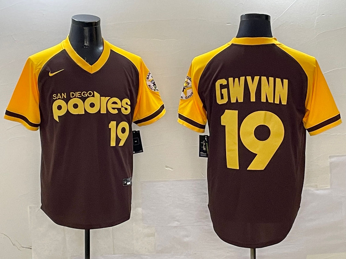 Men’s San Diego Padres Tony Gwynn #19 Brown Cooperstown Collection Jersey
