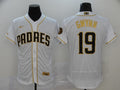 Men’s San Diego Padres Tony Gwynn #19 MLB White Stitched Jersey