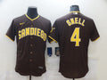 Men’s San Diego Padres Wil Myers #4 Brown Stitched Jersey