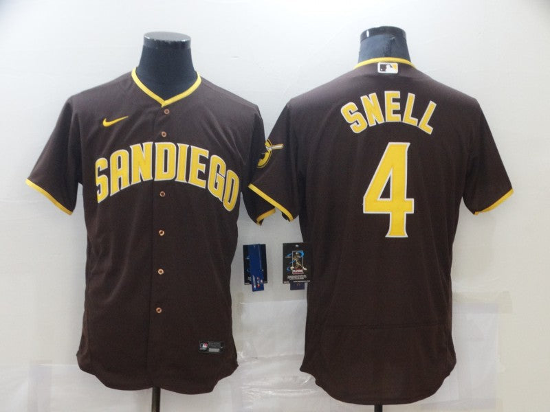 Men’s San Diego Padres Wil Myers #4 Brown Stitched Jersey