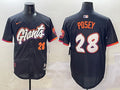Men’s San Francisco Giants Buster Posey #28 Black 2025 City Connect Limited Jersey