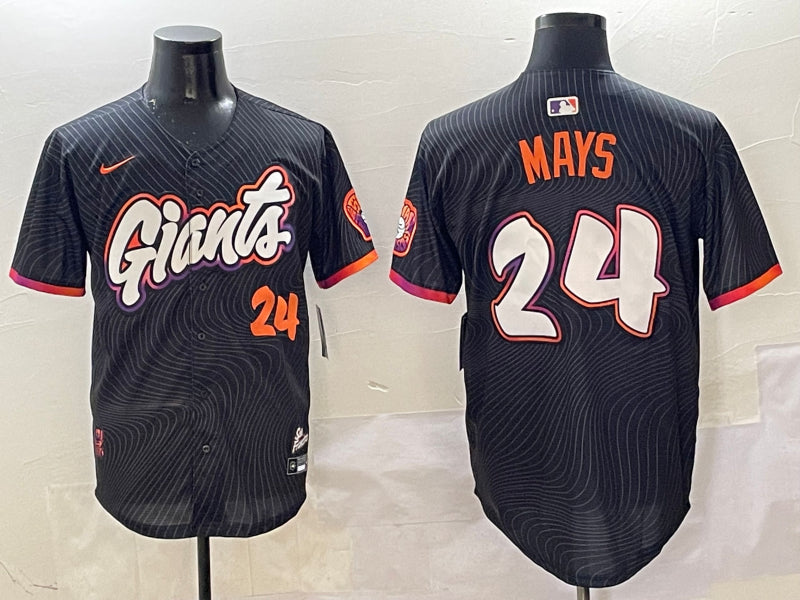 Men’s San Francisco Giants Willie Mays #24 Black 2025 City Connect Limited Jersey