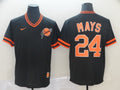 Men’s San Francisco Giants Willie Mays #24 Black Jersey