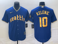 Men’s Seattle Mariners Jarred Kelenic #10 Royal 2023 City Connect Jersey