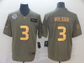 Men’s Seattle Seahawks Russell Wilson #3 Brown Authentic Jersey