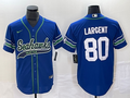 Men’s Seattle Seahawks Steve Largent #80 Royal Alternate Legend Jersey Joint Edition