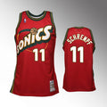 Men’s Seattle Supersonics #11 Detlef Schrempf 1995-96 Red Hardwood Classics Throwback Jersey