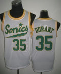 Men’s Seattle Supersonics #35 Kevin Durant 2003-04 White Swingman Jersey