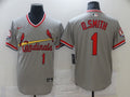 Men’s St. Louis Cardinals Ozzie Smith #1 Gray Jersey