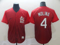 Men’s St. Louis Cardinals Yadier Molina #4 Red Stitched Jersey