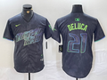 Men’s Tampa Bay Rays Jonny DeLuca #21 Charcoal 2024 City Connect Limited Jersey