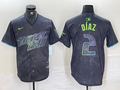 Men’s Tampa Bay Rays Yandy Diaz #2 Charcoal 2024 City Connect Limited Jersey