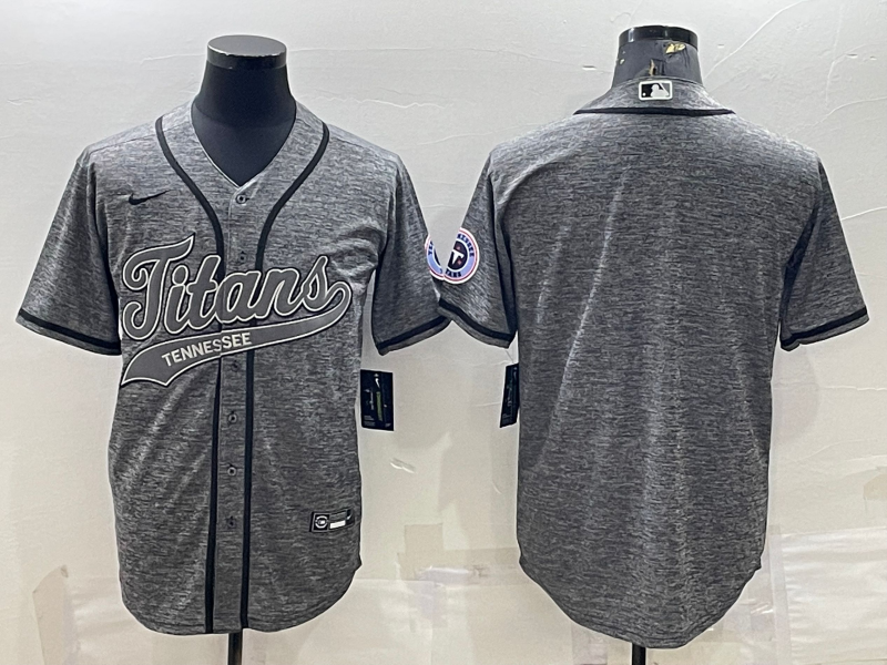 Men’s Tennessee Titans Gray Blank Jersey