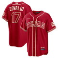 Men’s Texas Rangers #17 Nathan Eovaldi Red 2026 City Connect Stitched Jersey