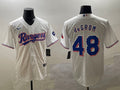 Men’s Texas Rangers Jacob deGrom #48 White Limited Jersey