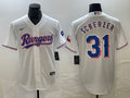 Men’s Texas Rangers Max Scherzer #31 White Home Jersey