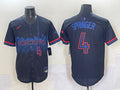 Men’s Toronto Blue Jays George Springer #4 Black 2024 City Connect Limited Jersey