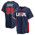 Men’s USA Baseball #99 Aaron Judge Navy 2026 World Baseball Classic Home Stadium Jersey