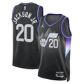 Mens Utah Jazz #20 Jaren Jackson Jr. Black Statement Edition Swingman Jersey