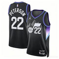 Mens Utah Jazz #22 Darryn Peterson Black Statement Edition Swingman Jersey