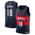 Mens Washington Wizards #18 Kyshawn George Navy Statement Edition Swingman Jersey