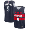 Mens Washington Wizards #9 Justin Champagnie Navy Statement Edition Swingman Jersey